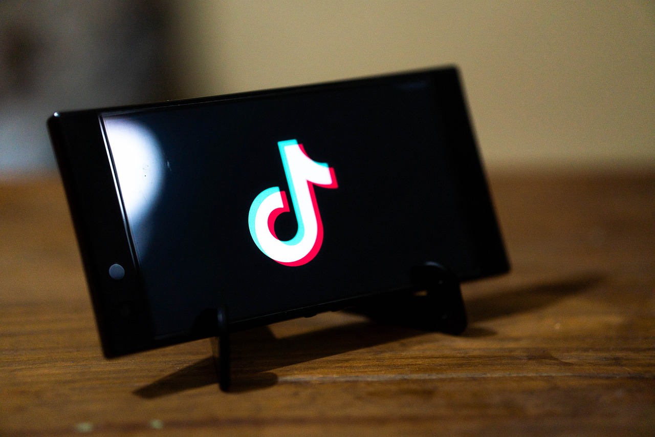 tiktok logo on a phone